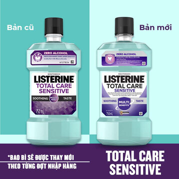Combo 2 Nước Súc Miệng Listerine Cho Răng Nhạy Cảm Không Cay 750ml