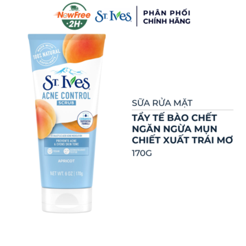 Sữa Rửa Mặt St.Ives Tẩy Tế Bào Chết Trái Mơ Ngừa Mụn 170g