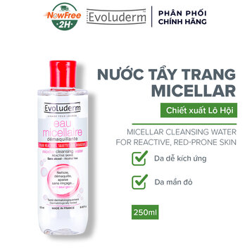 Nước Tẩy Trang Evoluderm Cho Da Mẫn Cảm, Kích Ứng 250ml