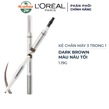 Kẻ Chân Mày L'Oreal 3 Trong 1 Màu Nâu Tối Dark Brown 1.19g