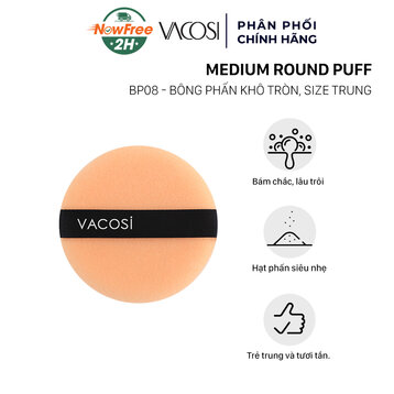 Bông Phấn Khô Vacosi Tròn Trung BP08 (1 Cái)