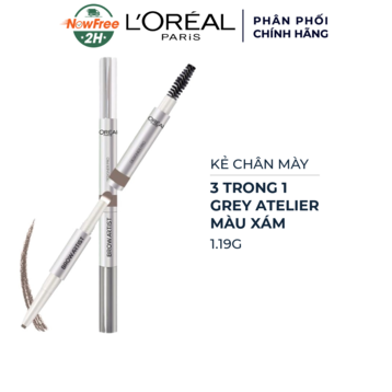 Kẻ Chân Mày L'Oreal 3 Trong 1 Màu Xám Grey Atelier 1.19g