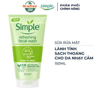 Sữa Rửa Mặt Simple Giúp Da Sạch Thoáng 150ml