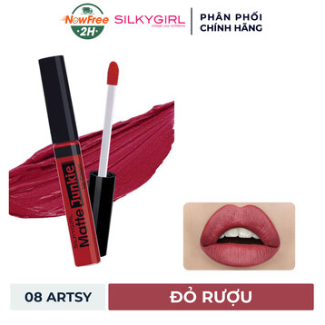 Son Kem Lì Silkygirl Màu Đỏ Rượu 08 Artsy 5.8ml