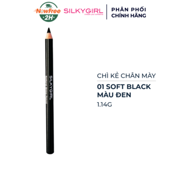 Chì Kẻ Chân Mày Silkygirl Màu Đen 01 Soft Black