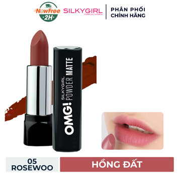 Son Lì Silkygirl Siêu Mịn 05 Rosewood Màu Hồng Đất 3.5g