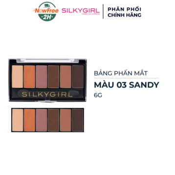 Bảng Phấn Mắt Silkygirl 6 Màu 03 Sandy 6g