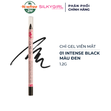 Chì Gel Viền Mắt Silkygirl 01 Intense Black - Đen 1.2g
