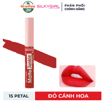 Son Kem Lì SILKYGIRL Màu Đỏ Cánh Hoa 15 Petal 5.8ml
