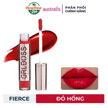 Son Kem Bán Lì Australis #Fierce Màu Đỏ Hồng 8ml