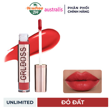 Son Kem Bán Lì Australis #Unlimited Màu Đỏ Đất 8ml