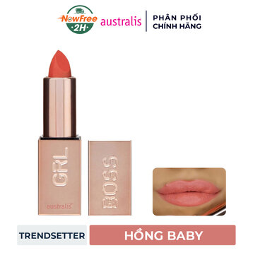 Son Lì Australis Mềm Mịn #Trendsetter - Hồng Baby 3.2g