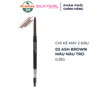 Chì Kẻ Mày 2 Đầu Silkygirl Nâu Tro 03 Ash Brown 0.35g