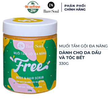 Muối Tắm BareSoul Tẩy Tế Bào Chết Cho Da Đầu &amp; Cơ Thể 330g