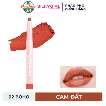 Son Bút Chì Silkygirl Thế Hệ Mới 02 Boho Cam Đất 1.4g