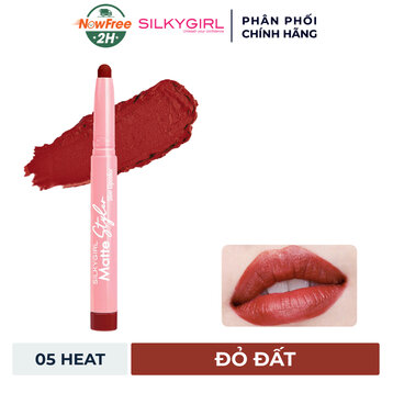 Son Bút Chì Silkygirl Thế Hệ Mới 05 Heat Đỏ Đất 1.4g