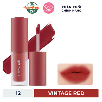 Son Tint Và Má Hồng Cathy Doll 12 Vintage Red 3.5g