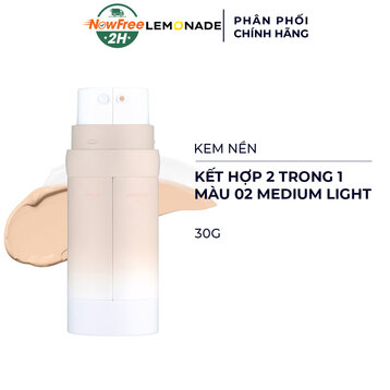 Kem Nền Lemonade Kết Hợp 2 Trong 1 Màu 02 Medium Light 30g