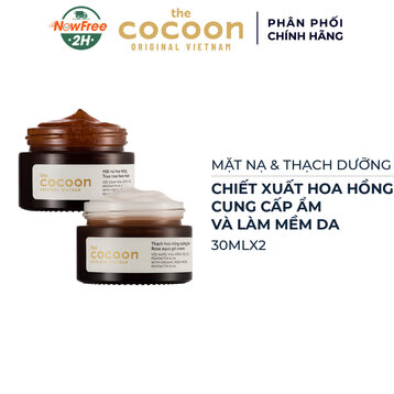 Combo Cocoon Mặt Nạ &amp; Kem Dưỡng Cấp Ẩm Từ Hoa Hồng