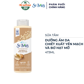 Sữa Tắm St.Ives Dưỡng Ẩm Da Yến Mạch &amp; Bơ Hạt Mỡ 473ml