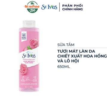 Sữa Tắm St.Ives Tươi Mát Hoa Hồng Và Lô Hội 650ml