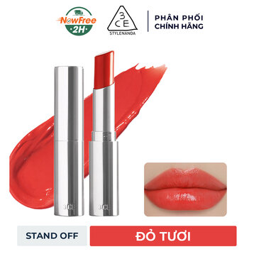 Son Bóng 3CE Căng Mọng Stand Off - Đỏ Tươi 3g