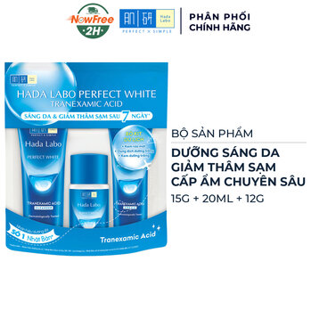 Bộ Sản Phẩm Hada Labo Dưỡng Sáng Da 3 Món