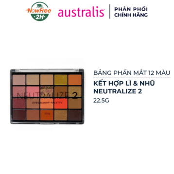 Phấn Mắt Australis Neutralize 2 Eyeshadow Palette 22.5g