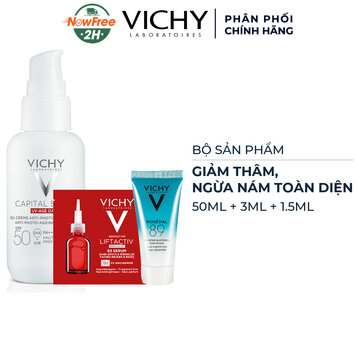 Bộ Sản Phẩm Vichy Giảm Thâm Ngừa Nám Toàn Diện 3 Bước