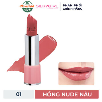 Son Dưỡng Có Màu Silkygirl 01 Naked​ - Hồng Da Nâu 3.2g