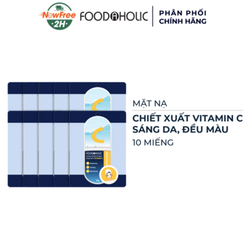 Combo 10 Mặt Nạ Foodaholic Vitamin C Dưỡng Sáng Da 23gx10