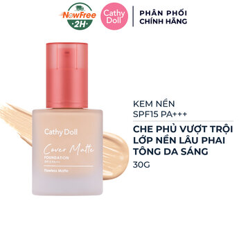 Kem Nền Cathy Doll Mịn Lì 02 Light Beige - Da Sáng 30g
