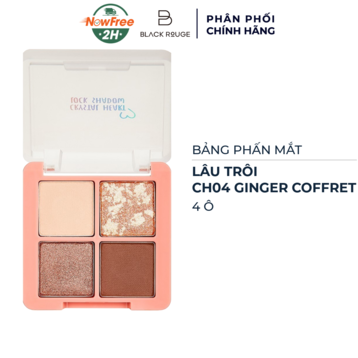 Bảng Phấn Mắt Black Rouge CH04 Ginger Coffret Màu Cam Đất 4 Ô