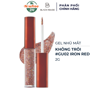 Gel Nhũ Mắt Black Rouge Màu GU02 Iron Red 2g
