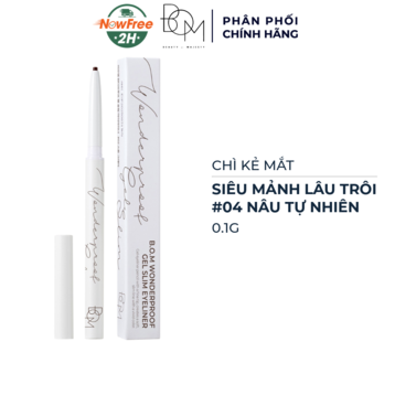 Chì Kẻ Mắt B.O.M Siêu Mảnh Lâu Trôi 04 Màu Nâu Tự Nhiên 0.1g