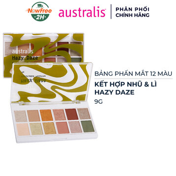 Bảng Phấn Mắt Australis 12 Màu Hazy Daze 9g