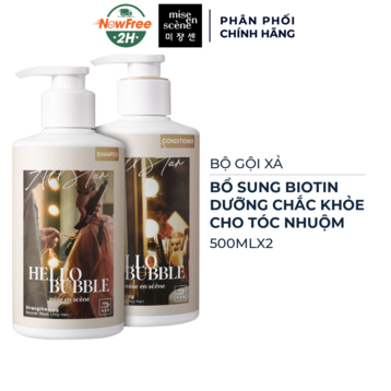 Bộ Gội Xả Mise En Scène Dưỡng Chắc Khoẻ Cho Tóc Nhuộm 500mlx2