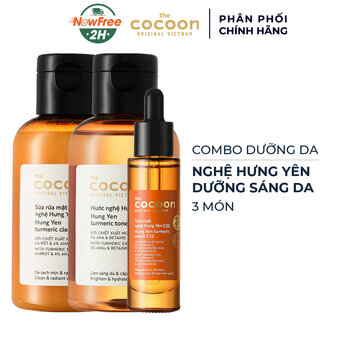 Combo Cocoon Dưỡng Sáng Da Chiết Xuất Nghệ Hưng Yên 3 Món