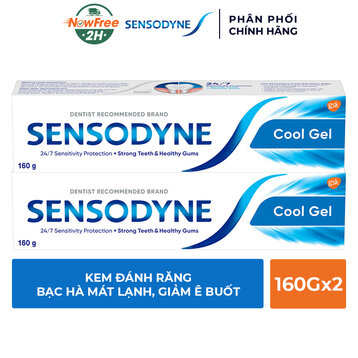 Bộ 2 Kem Đánh Răng Sensodyne Cool Gel 160g/Tuýp
