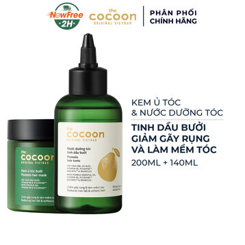 Combo Cocoon Kem Ủ &amp; Nước Dưỡng Tóc Tinh Dầu Bưởi