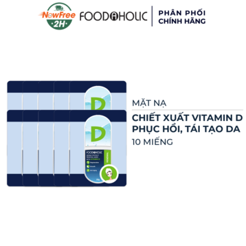 Combo 10 Mặt Nạ Foodaholic Vitamin D Phục Hồi, Tái Tạo Da 23g
