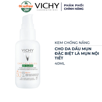 Kem Chống Nắng Vichy Dành Cho Da Dầu Mụn 40ml