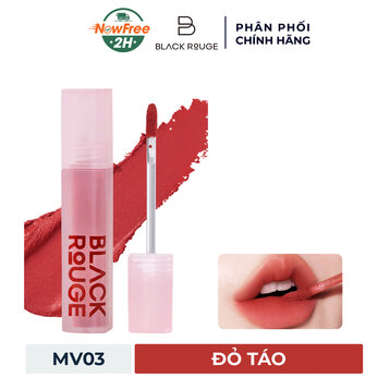 Son Kem Black Rouge MV03 Apple Ade - Đỏ Táo 4g