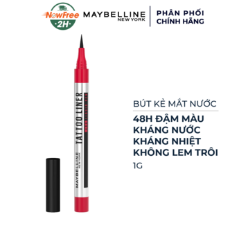 Bút Kẻ Mắt Nước Maybelline Đậm Màu Không Lem Trôi 1g