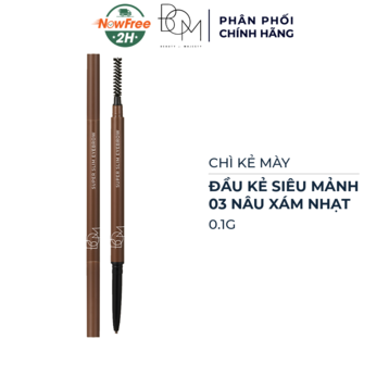 Chì Kẻ Mày B.O.M Siêu Mảnh Màu 03 Nâu Xám Nhạt 0.1g