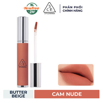 Son Lì 3CE Mịn Môi Butter Beige - Cam Nude 4g