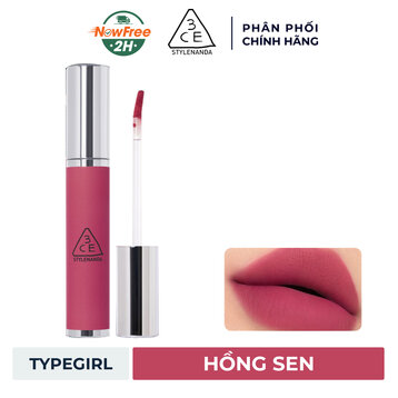 Son Lì 3CE Mịn Môi Typegirl - Hồng Sen 4g