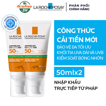 Combo 2 Kem Chống Nắng La Roche-Posay Kiểm Soát Dầu SPF50+ 50ml