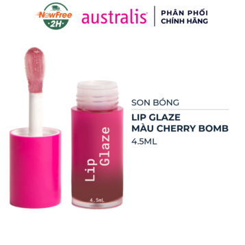 Son Bóng Australis Lip Glaze Màu Cherry Bomb 4.5ml