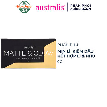 Phấn Phủ Australis Kết Hợp Mịn Lì Và Ánh Nhũ 9g